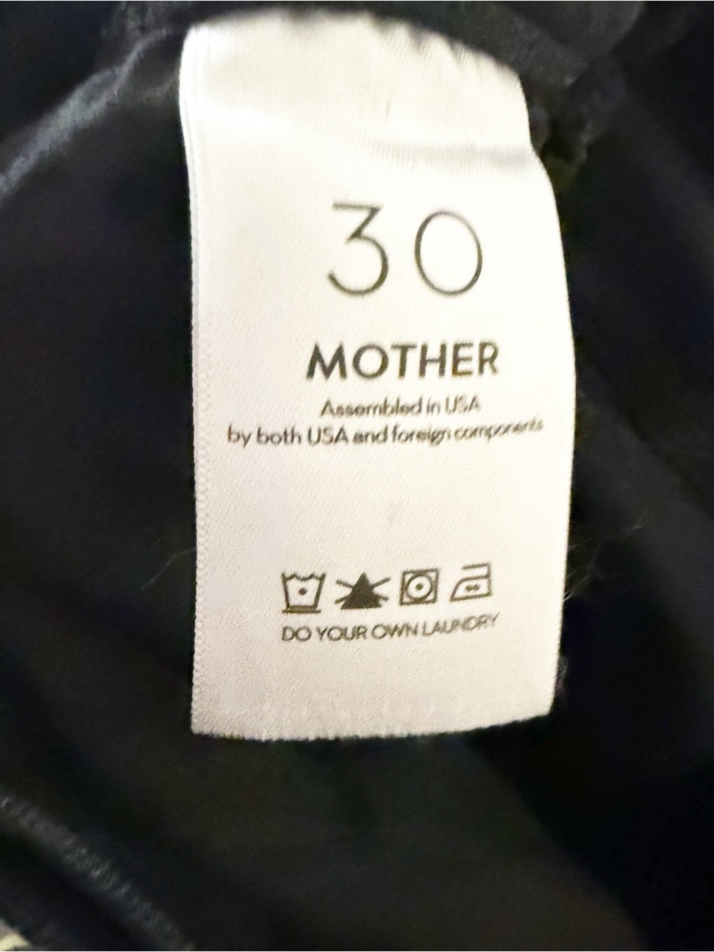 Mother The Hustler Roller Sneak Jeans in Not Today Satan Grey Black Wash Size 30 - Picture 9 of 10
